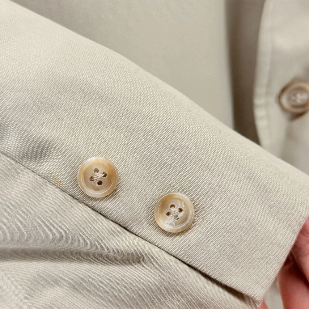 Brooks Brothers Vintage Mens 42L Tan Cotton 3-Button Blazer USA‎ Made washable